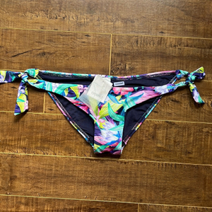 OYSHO Classic Side Tie Bikini Bottom Floral Print Sz M